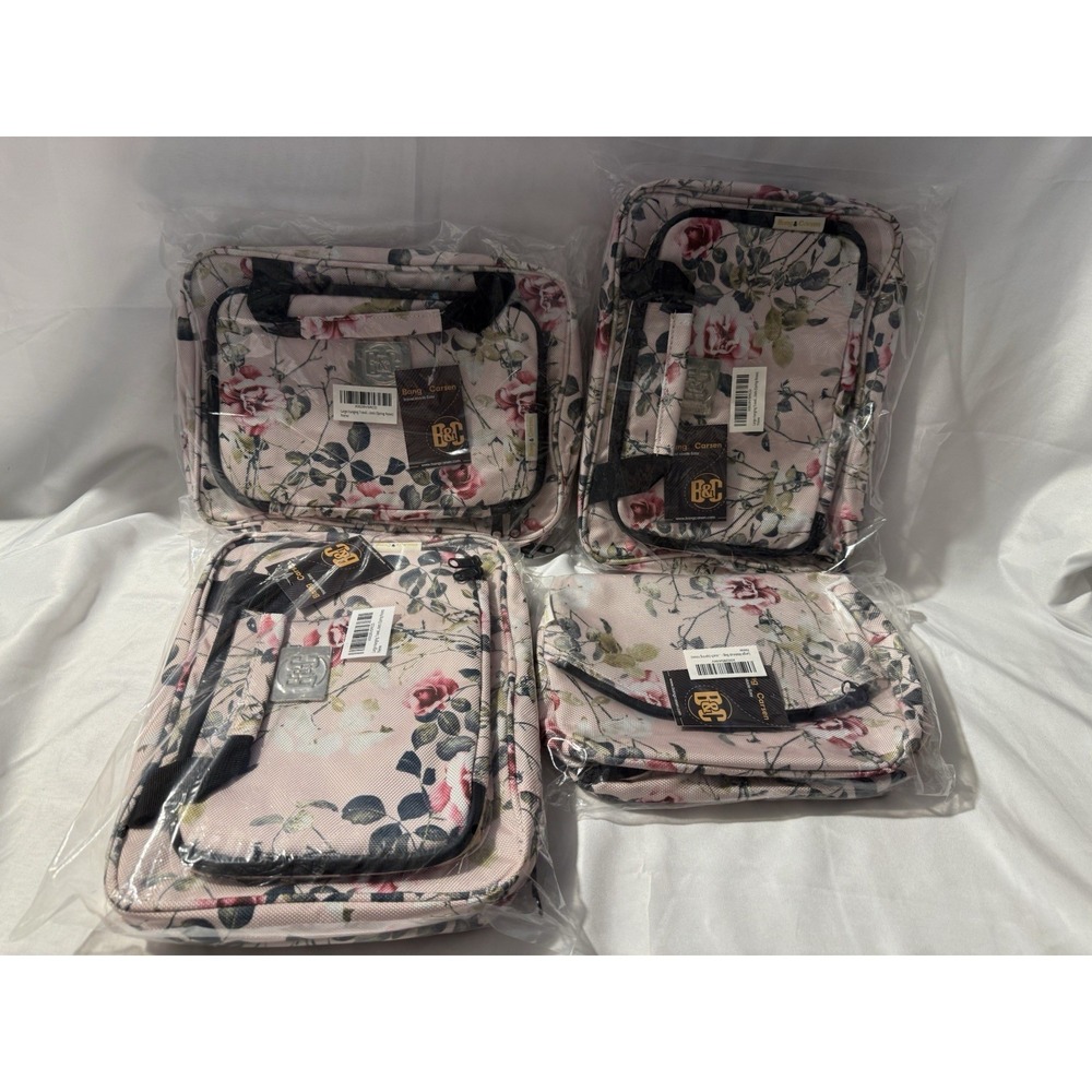 Bang Carson Spring Roses Travel Organizer Set 4 Pc Hanging Makeup Bags NWT